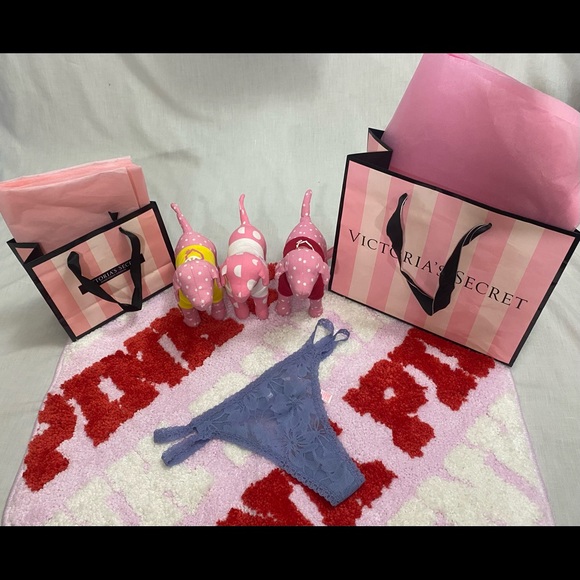 Victoria’s Secret PINK Bluish/Purple Lacey Thong Panties - Picture 3 of 6